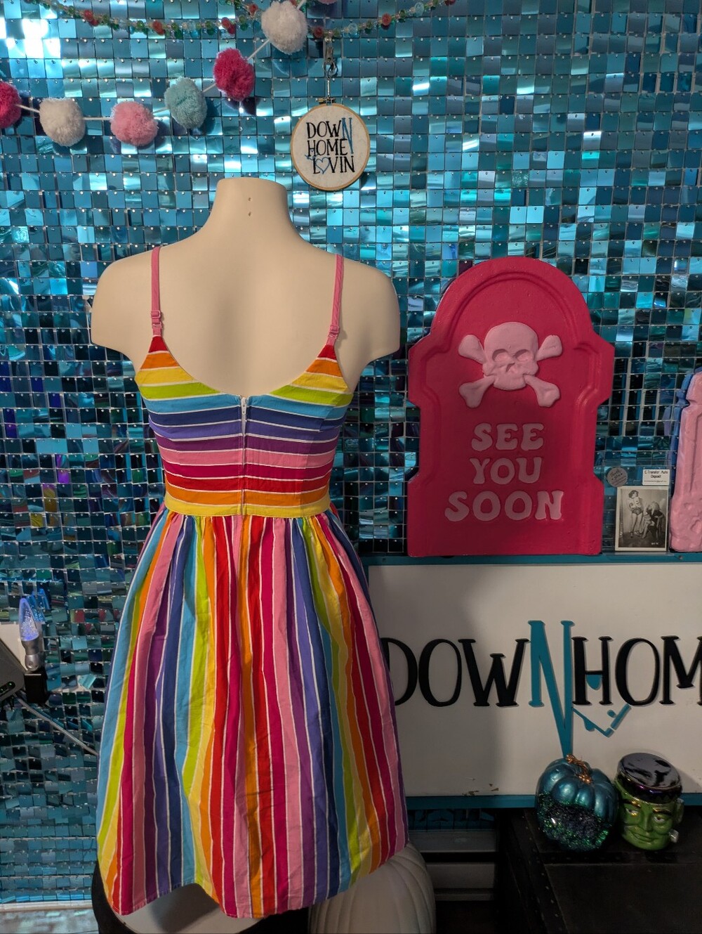 Hell Bunny Rainbow Swing Dress - Picture 2 of 3